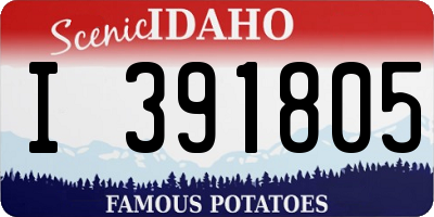 ID license plate I391805