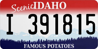 ID license plate I391815