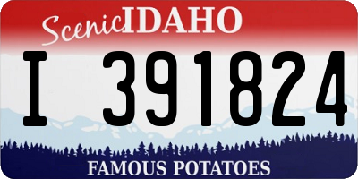 ID license plate I391824