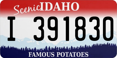 ID license plate I391830
