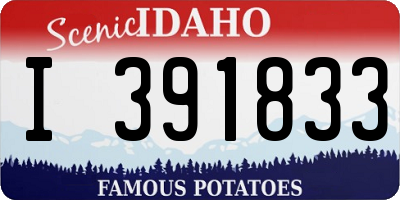 ID license plate I391833