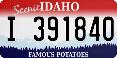 ID license plate I391840
