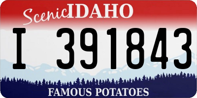 ID license plate I391843