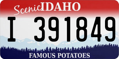 ID license plate I391849