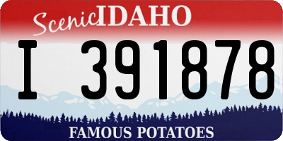 ID license plate I391878
