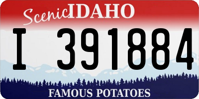 ID license plate I391884