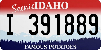 ID license plate I391889