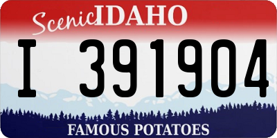 ID license plate I391904
