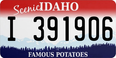 ID license plate I391906