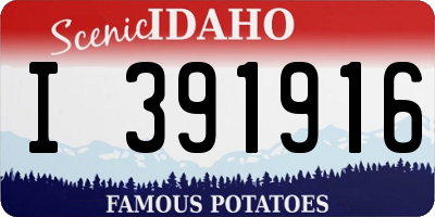ID license plate I391916