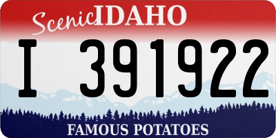 ID license plate I391922