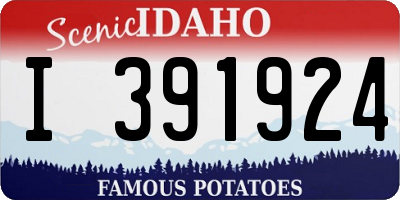 ID license plate I391924