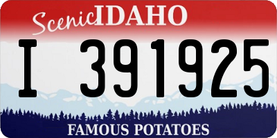 ID license plate I391925