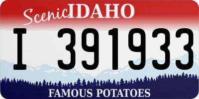 ID license plate I391933