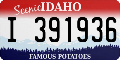 ID license plate I391936