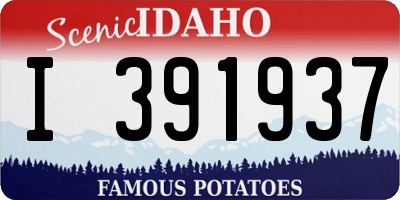 ID license plate I391937