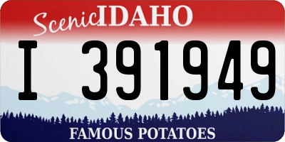 ID license plate I391949