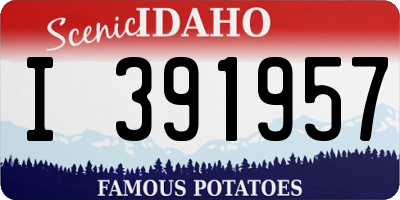 ID license plate I391957