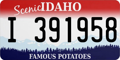 ID license plate I391958
