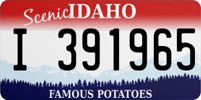 ID license plate I391965