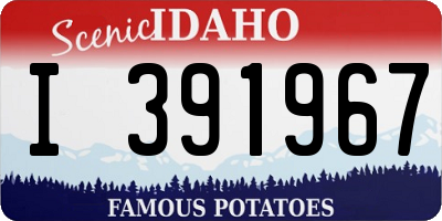 ID license plate I391967