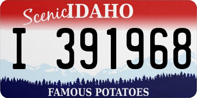ID license plate I391968