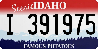 ID license plate I391975