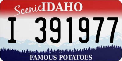 ID license plate I391977