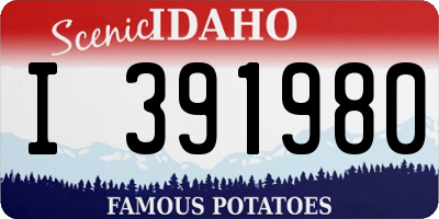 ID license plate I391980