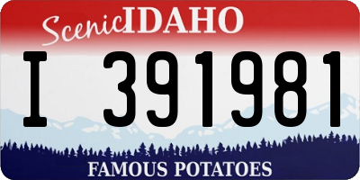ID license plate I391981