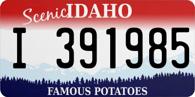 ID license plate I391985