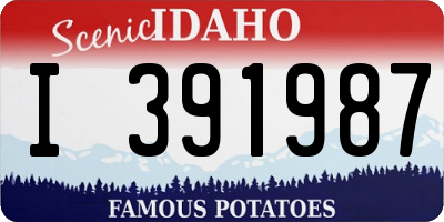 ID license plate I391987