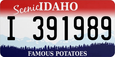 ID license plate I391989