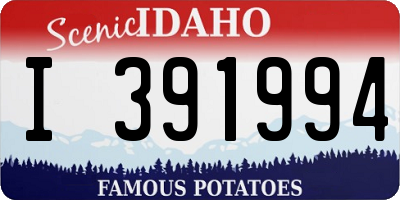 ID license plate I391994