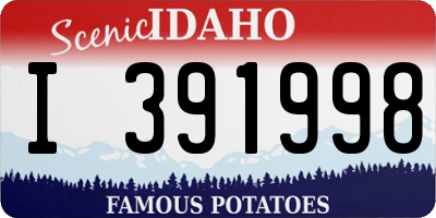 ID license plate I391998