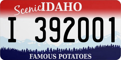 ID license plate I392001