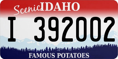 ID license plate I392002