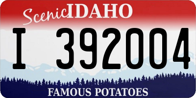 ID license plate I392004