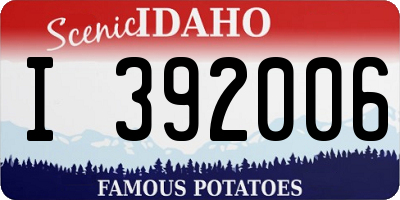 ID license plate I392006