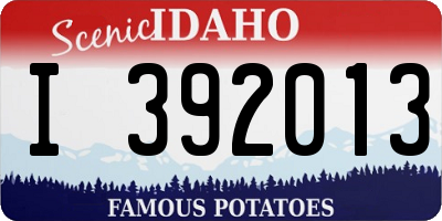 ID license plate I392013