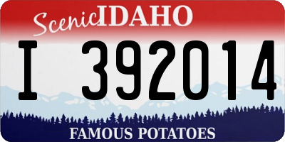 ID license plate I392014