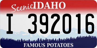 ID license plate I392016