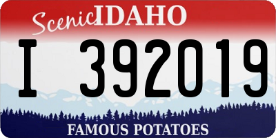 ID license plate I392019