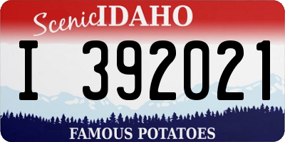 ID license plate I392021