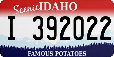 ID license plate I392022