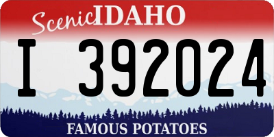 ID license plate I392024