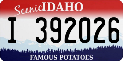 ID license plate I392026