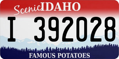 ID license plate I392028