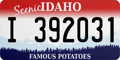 ID license plate I392031