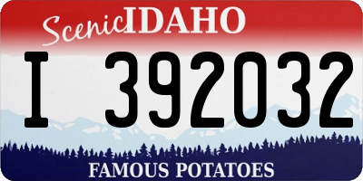ID license plate I392032